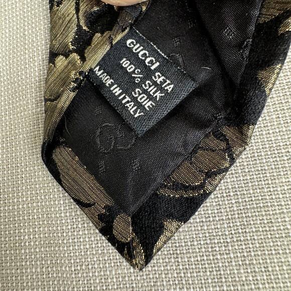 Gucci floral damask silk tie - Picture 6 of 8